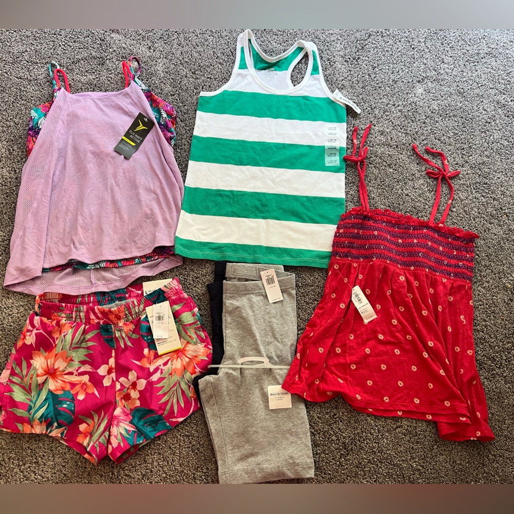 Old Navy girls size large (10-12) summer - 6 items. NWT